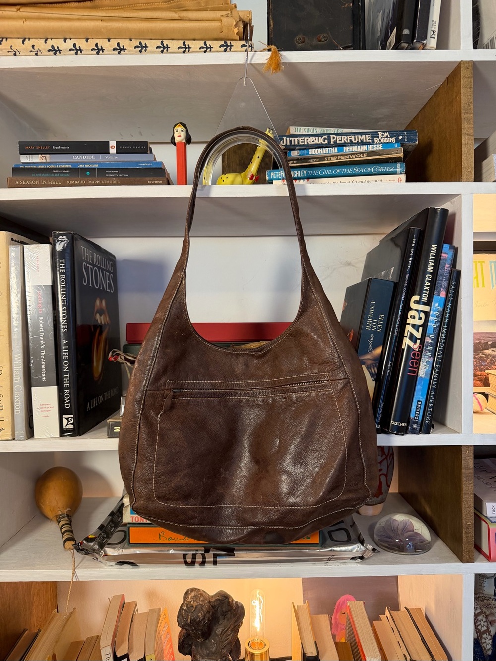Brown Leather Shoulder Bag - Classic Tote